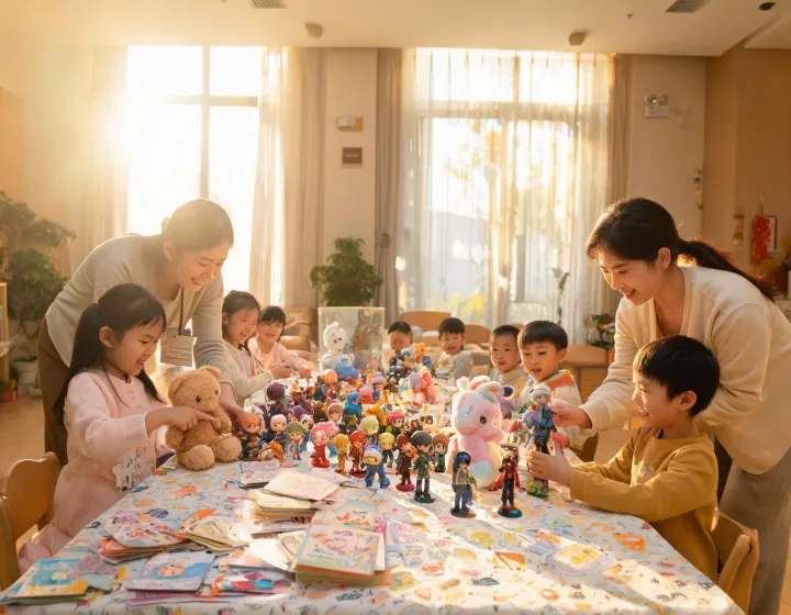 Toy donation and family activity table