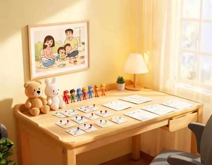 Friendly toy support desk